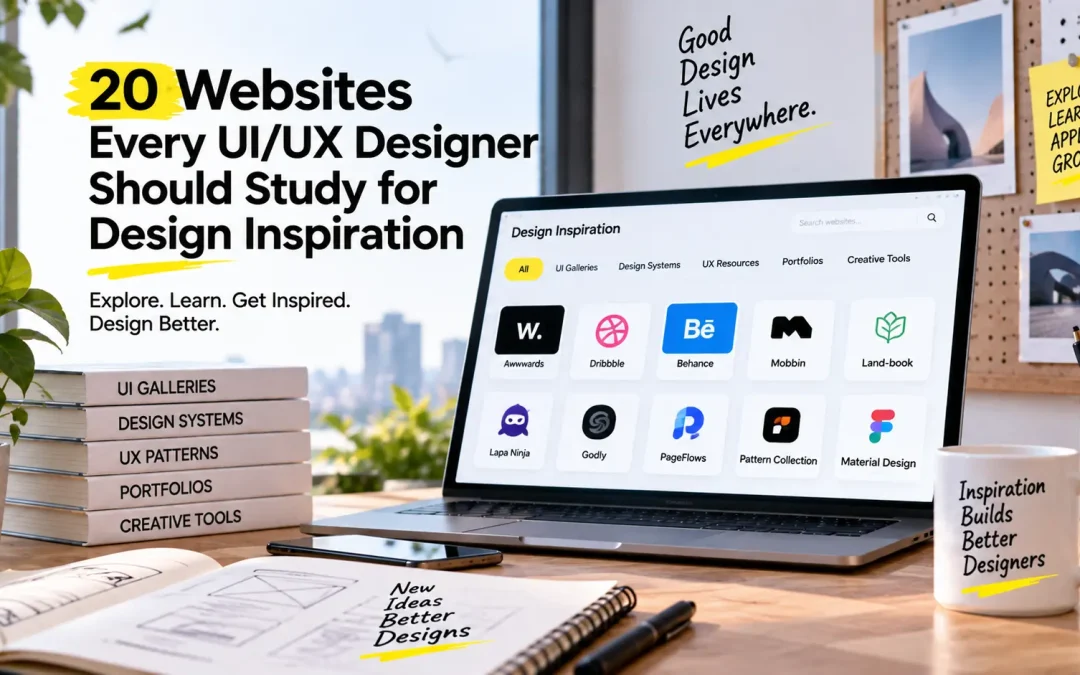 20 Websites Every UI/UX Designer Should Study for Design Inspiration